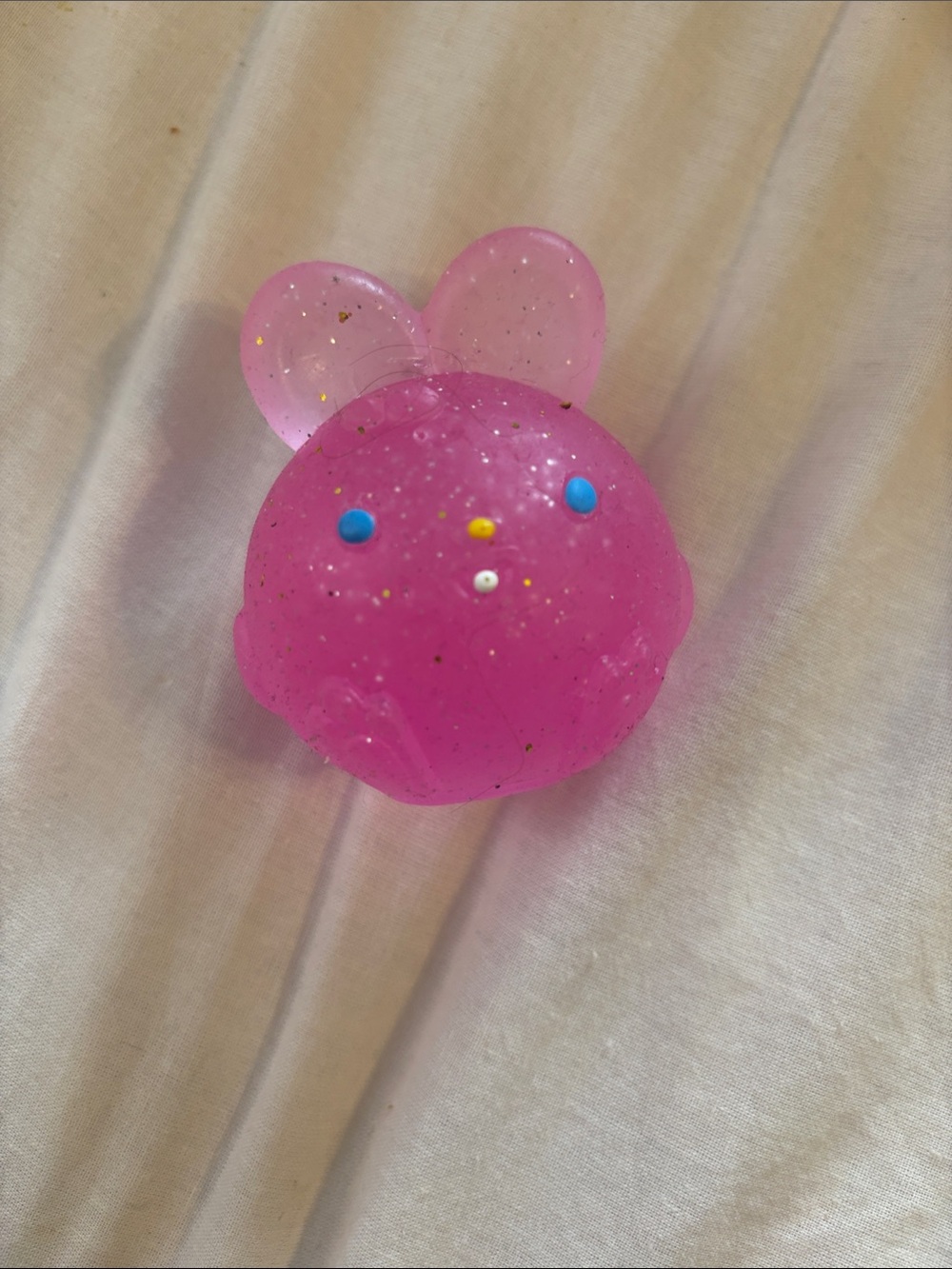 Pink Glitter Bear Squeeze Toy - Kids Other